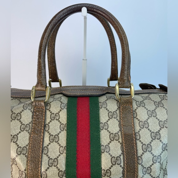 GUCCI Boston Hand bag Sherry GG Supreme Brown Zipper Closure - Picture 4 of 13